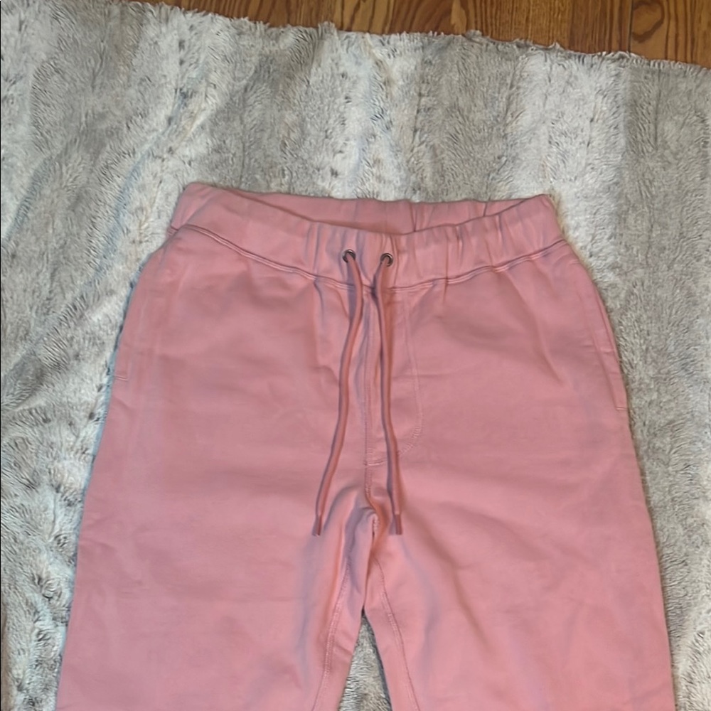Pleasures Dusty Rose Jogger Sweatpants with Tapered Cuffs - Picture 3 of 10